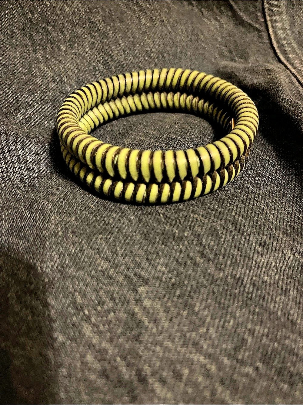 LOEWE: LEATHER COILED BRACELET
